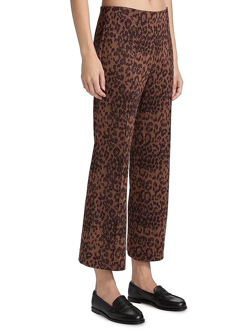 Irina Leopard Jacquard Crop Pants