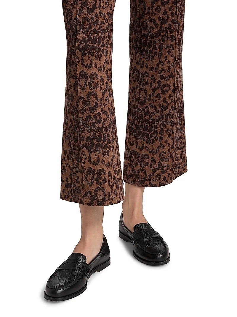 Irina Leopard Jacquard Crop Pants