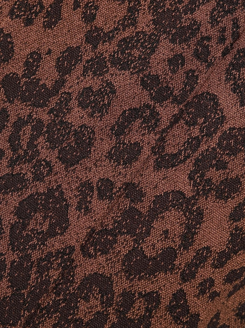 Irina Leopard Jacquard Crop Pants