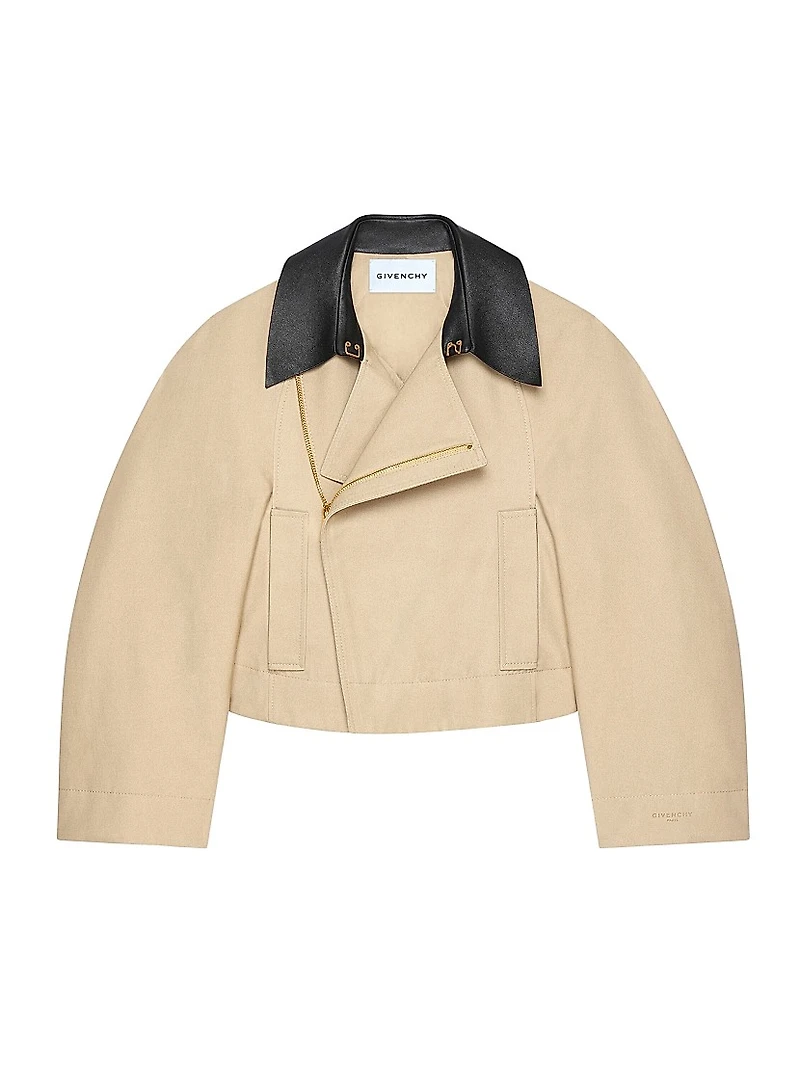 Cropped Pea Coat Cotton and Wool