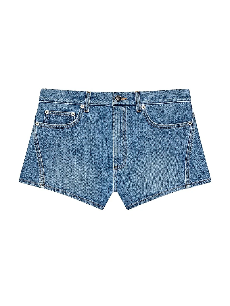 Mini Shorts Washed Denim