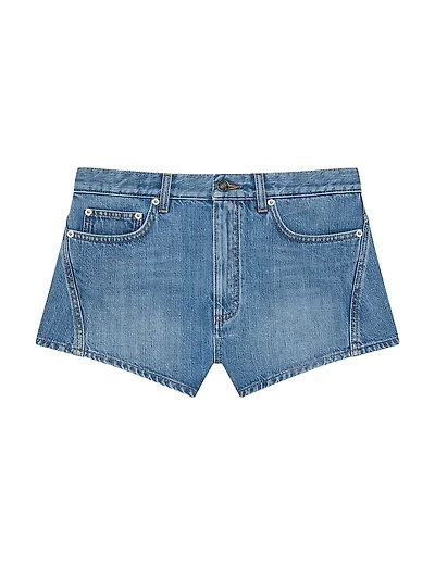Mini Shorts Washed Denim