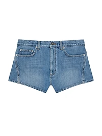 Mini Shorts Washed Denim