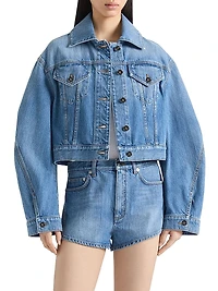 Mini Shorts Washed Denim