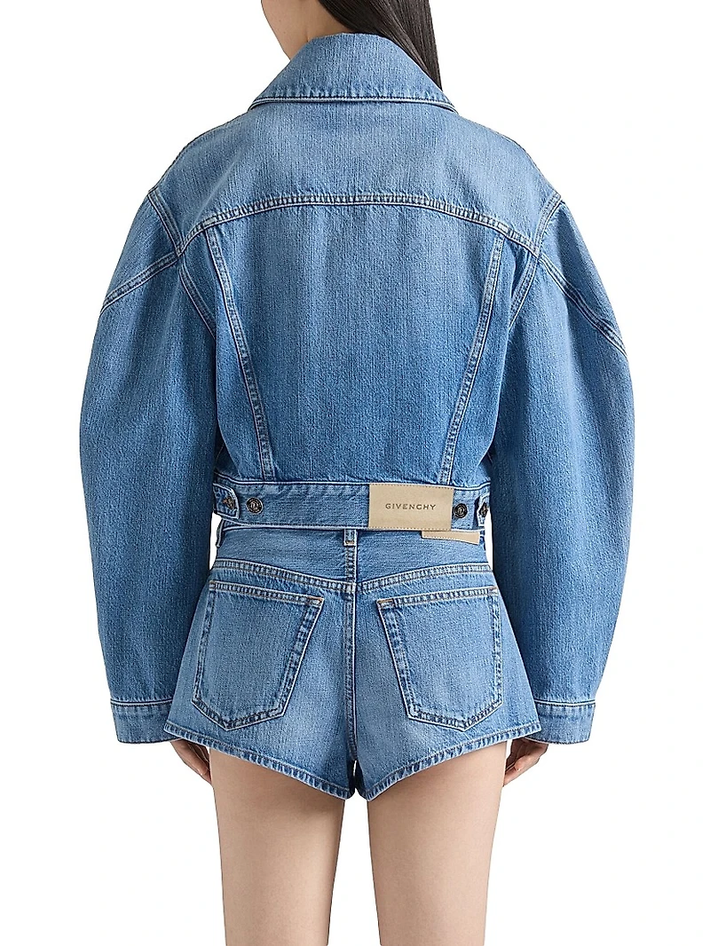 Mini Shorts Washed Denim