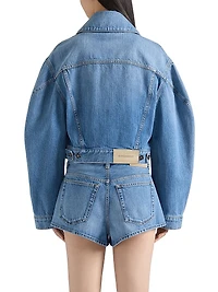 Mini Shorts Washed Denim