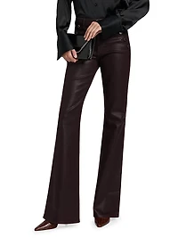 Helena Coated Mid-Rise Flared Jeans