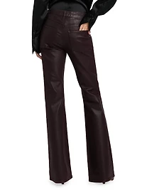 Helena Coated Mid-Rise Flared Jeans