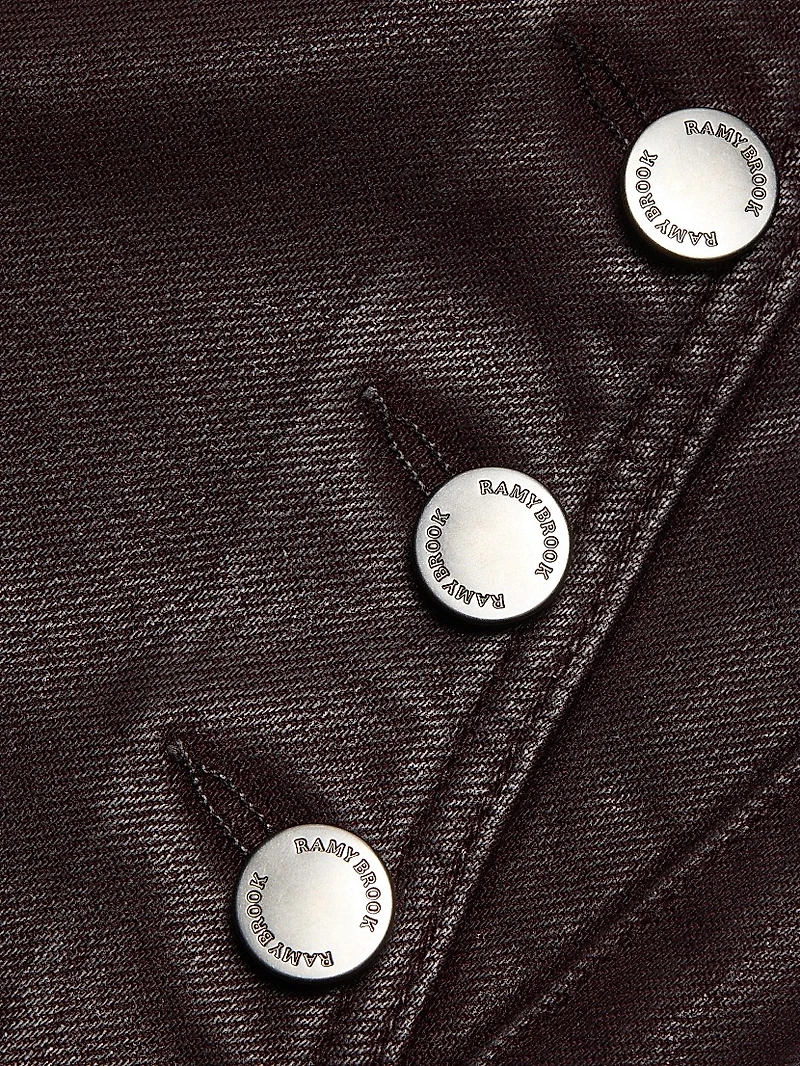 Helena Coated Mid-Rise Flared Jeans