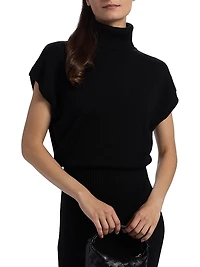 Natalie Wool Knit Turtleneck Midi-Dress