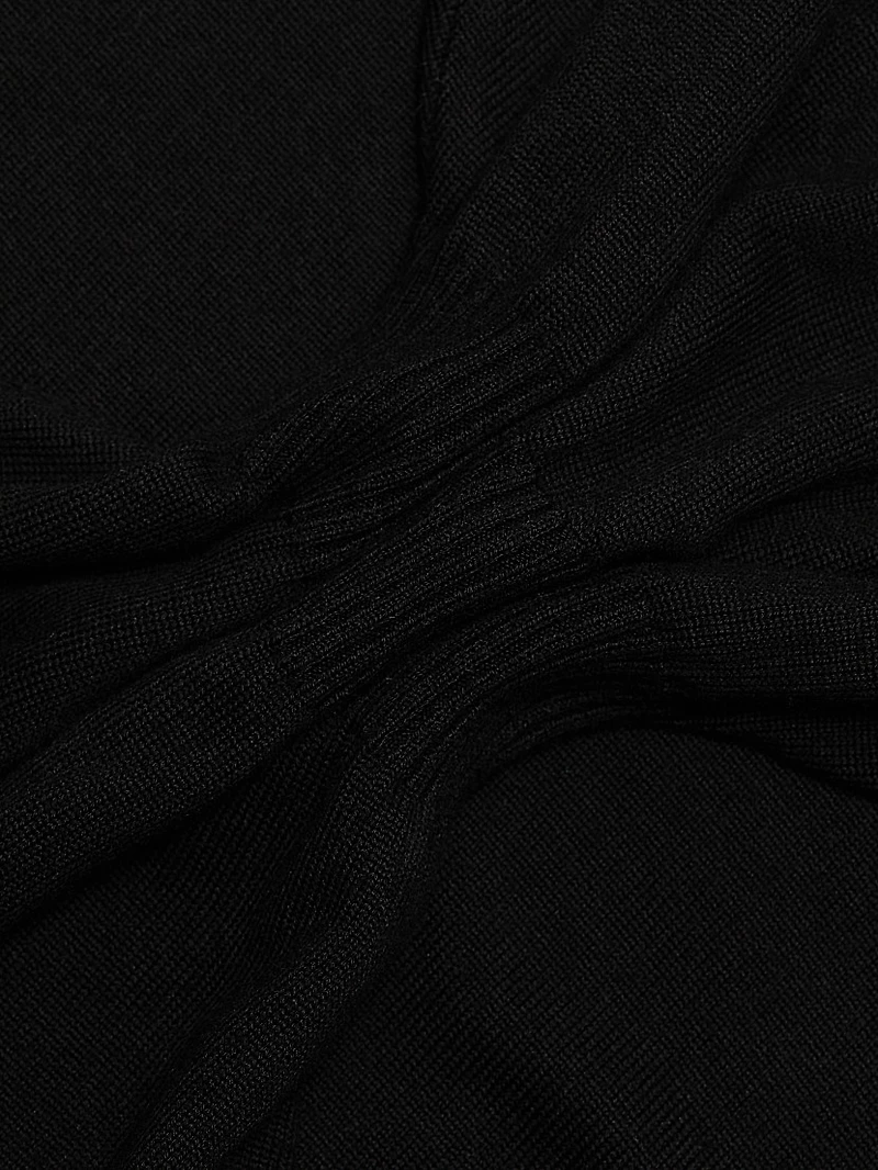 Natalie Wool Knit Turtleneck Midi-Dress