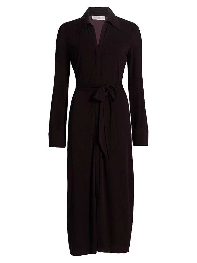 Lydia Jersey Midi-Shirtdress