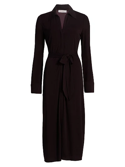 Lydia Jersey Midi-Shirtdress