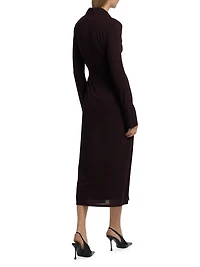 Lydia Jersey Midi-Shirtdress