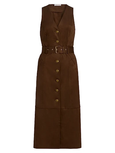 Marcia Belted Midi-Shirtdress