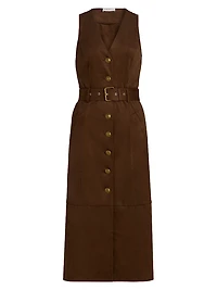 Marcia Belted Midi-Shirtdress
