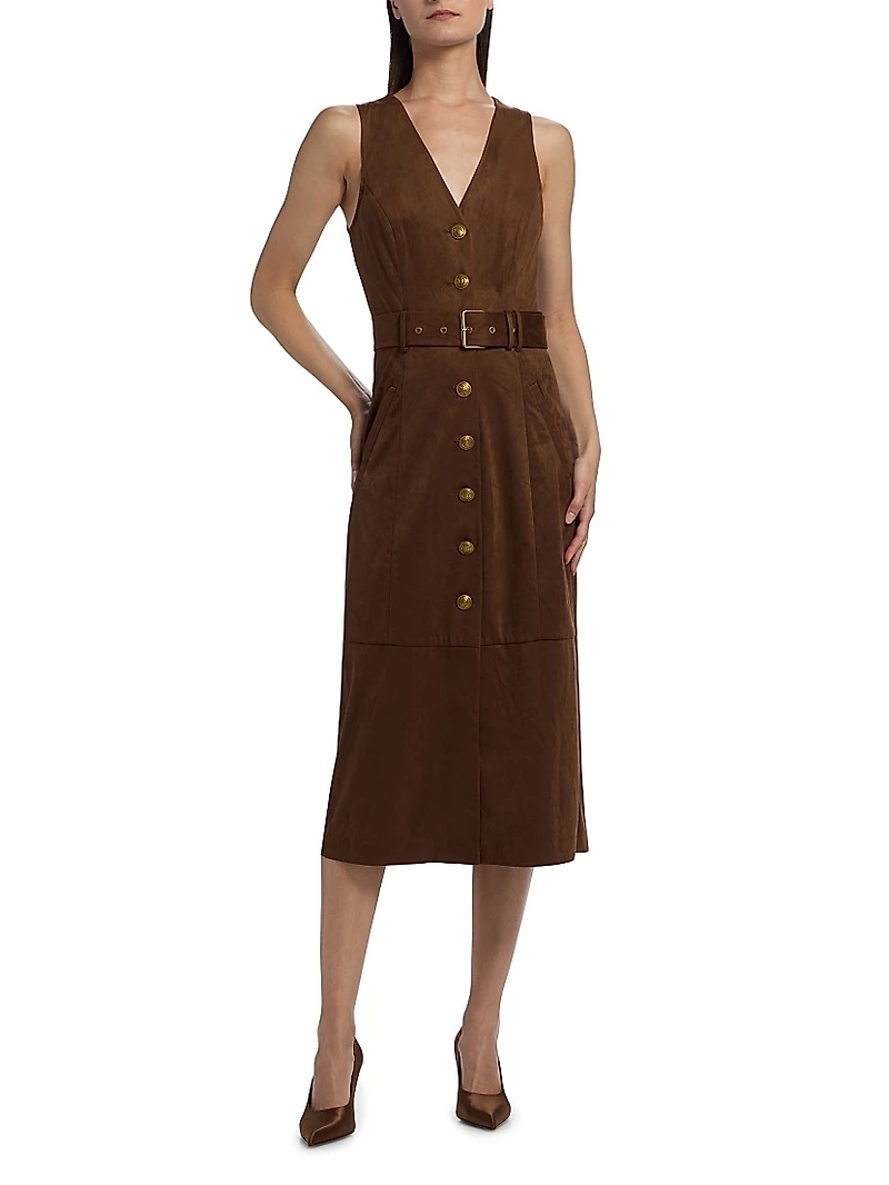 Marcia Belted Midi-Shirtdress