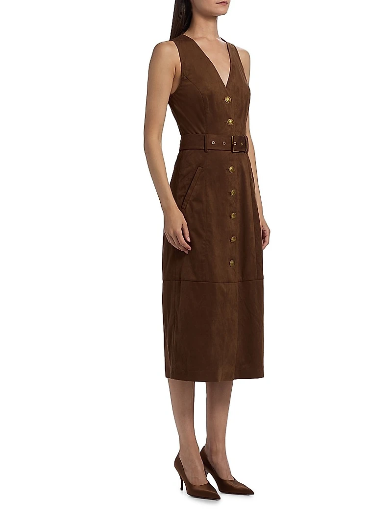 Marcia Belted Midi-Shirtdress