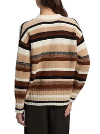 Caroline Striped V-Neck Cardigan
