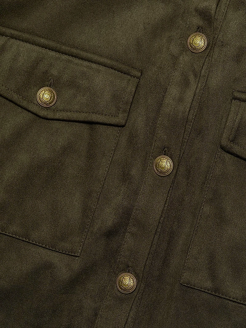 Maria Button-Front Mini-Shirtdress