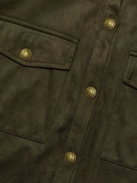 Maria Button-Front Mini-Shirtdress