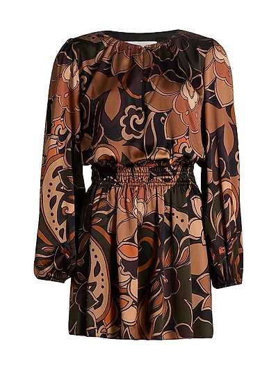 Gloria Floral Silk Minidress