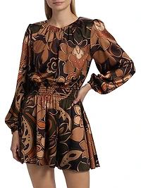 Gloria Floral Silk Minidress
