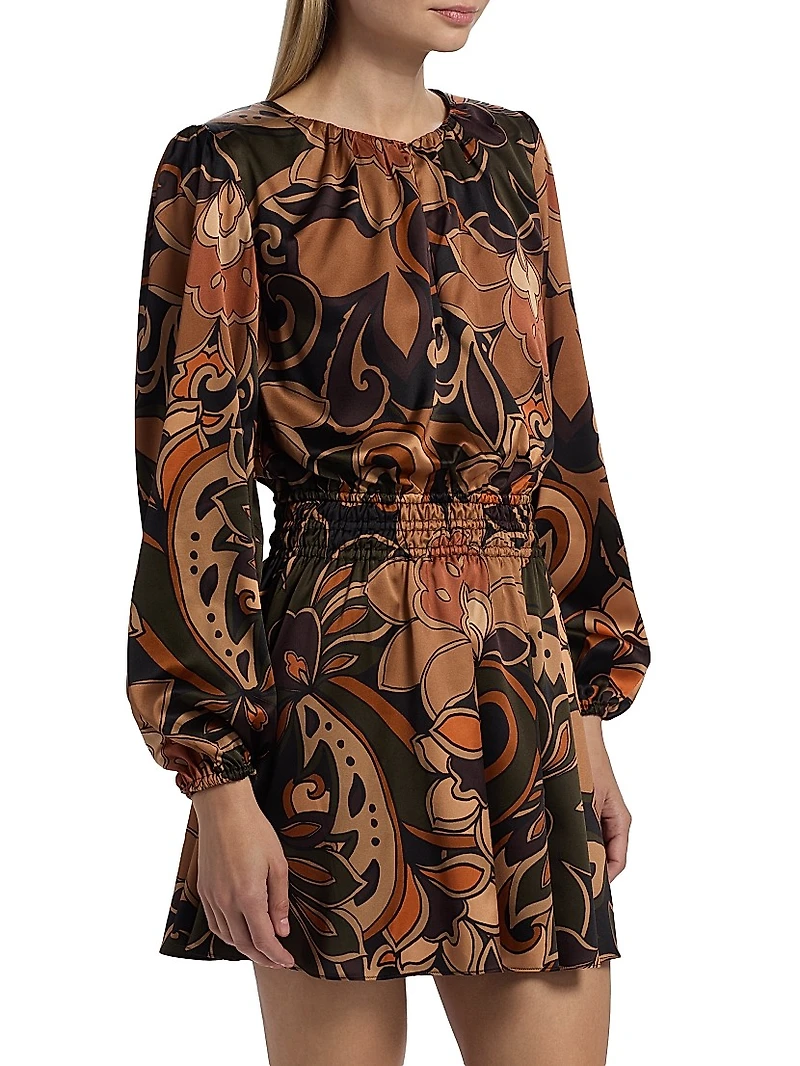 Gloria Floral Silk Minidress