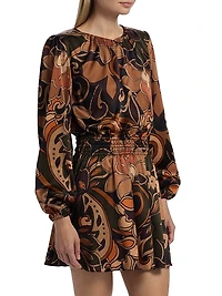 Gloria Floral Silk Minidress
