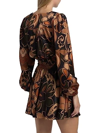 Gloria Floral Silk Minidress