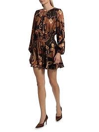 Gloria Floral Silk Minidress