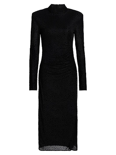 Dot Eveline Polka Midi-Dress