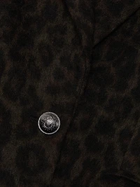 Julia Leopard Print Wool-Blend Coat