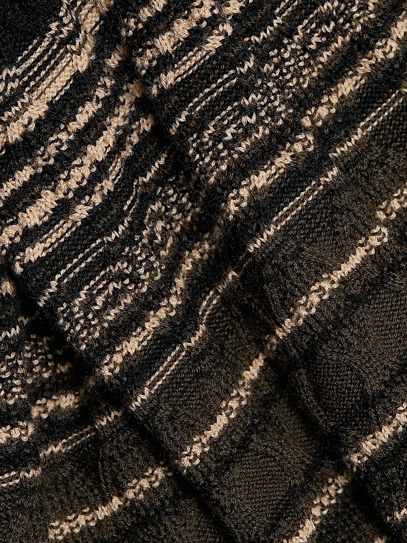 Michelle Striped Wool-Blend Cardigan