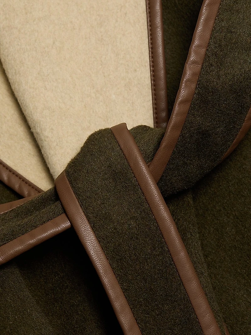 Joan Wool-Blend Hooded Wrap Coat