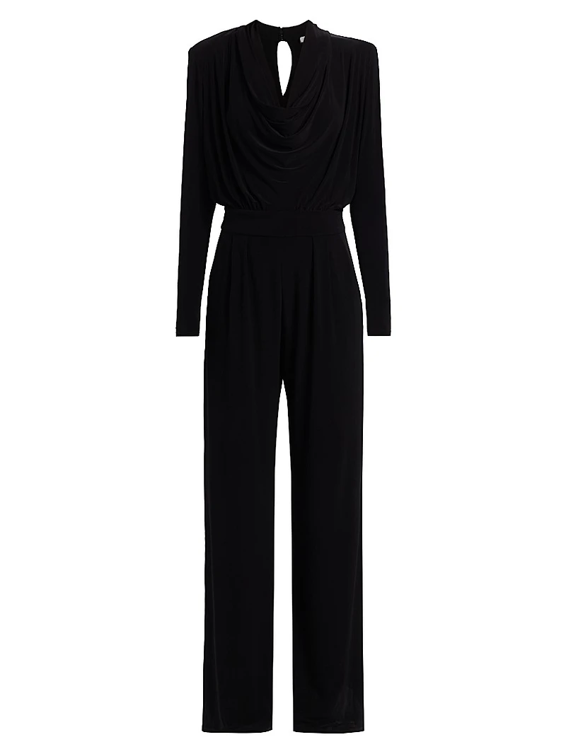 Eden Cowlneck Long-Sleeve Jumpsuit