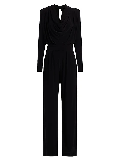 Eden Cowlneck Long-Sleeve Jumpsuit