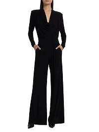 Eden Cowlneck Long-Sleeve Jumpsuit