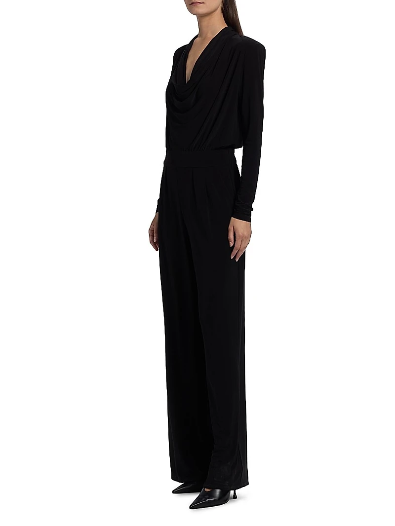 Eden Cowlneck Long-Sleeve Jumpsuit