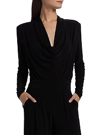 Eden Cowlneck Long-Sleeve Jumpsuit