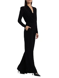Eden Cowlneck Long-Sleeve Jumpsuit