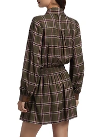 Jim Check Belted Mini-Shirtdress