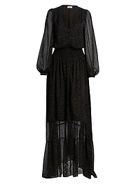 Teresa V-Neck Long-Sleeve Maxi Dress