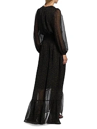 Teresa V-Neck Long-Sleeve Maxi Dress