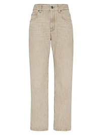 Authentic Denim Trousers with Monili
