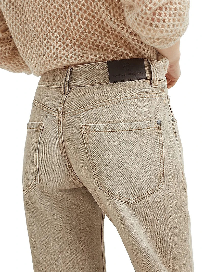 Authentic Denim Trousers with Monili