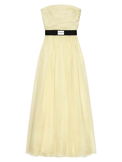 Strapless Evening Dress in Organza