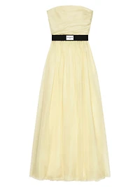 Strapless Evening Dress in Organza