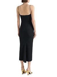 Straps Dress with Draped Back