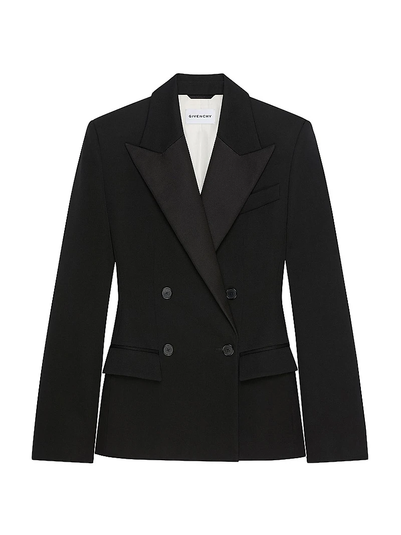 Jacket Wool with Satin Collar